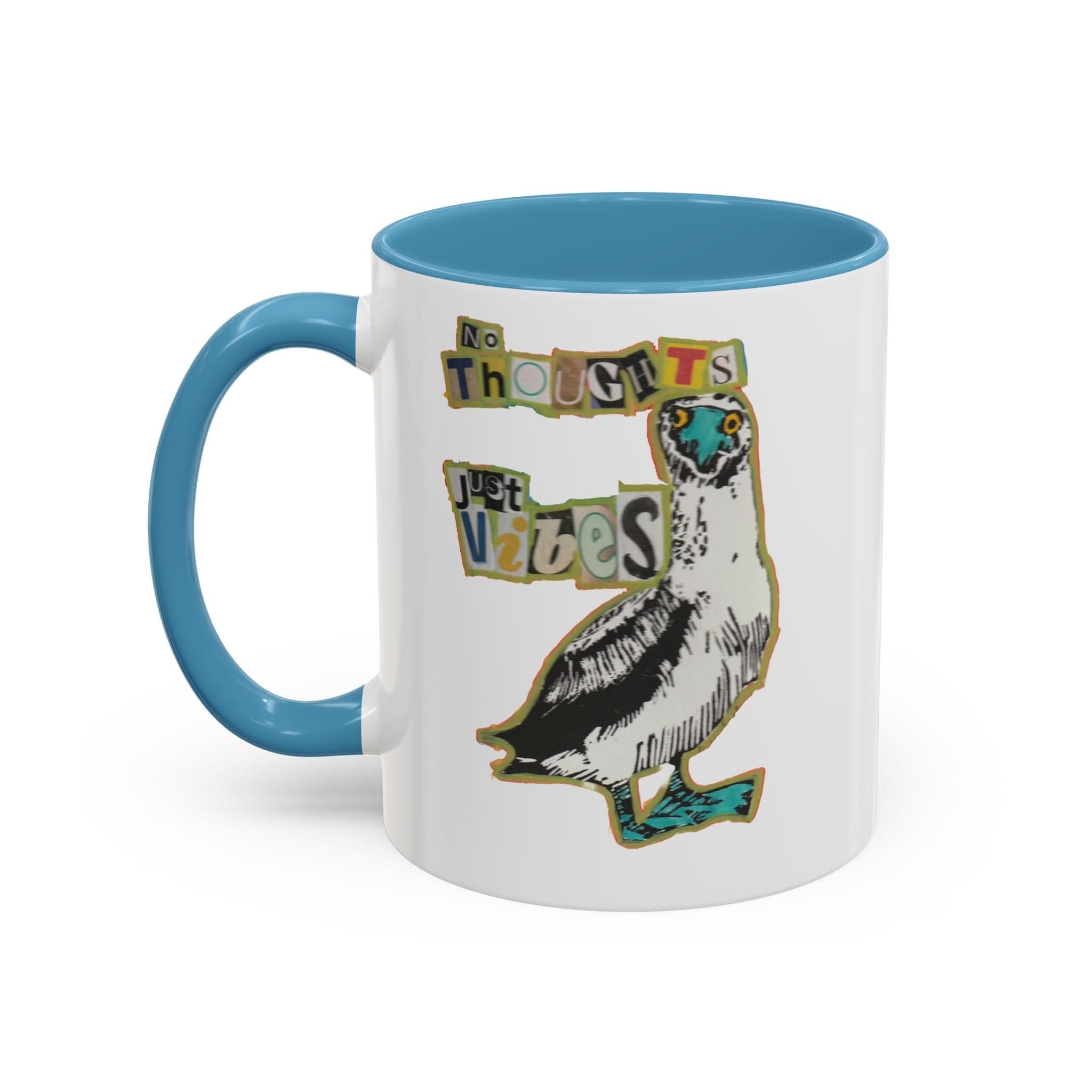 Printify Mug 11oz / Light Blue No Thoughts, Just Vibes Booby Mug