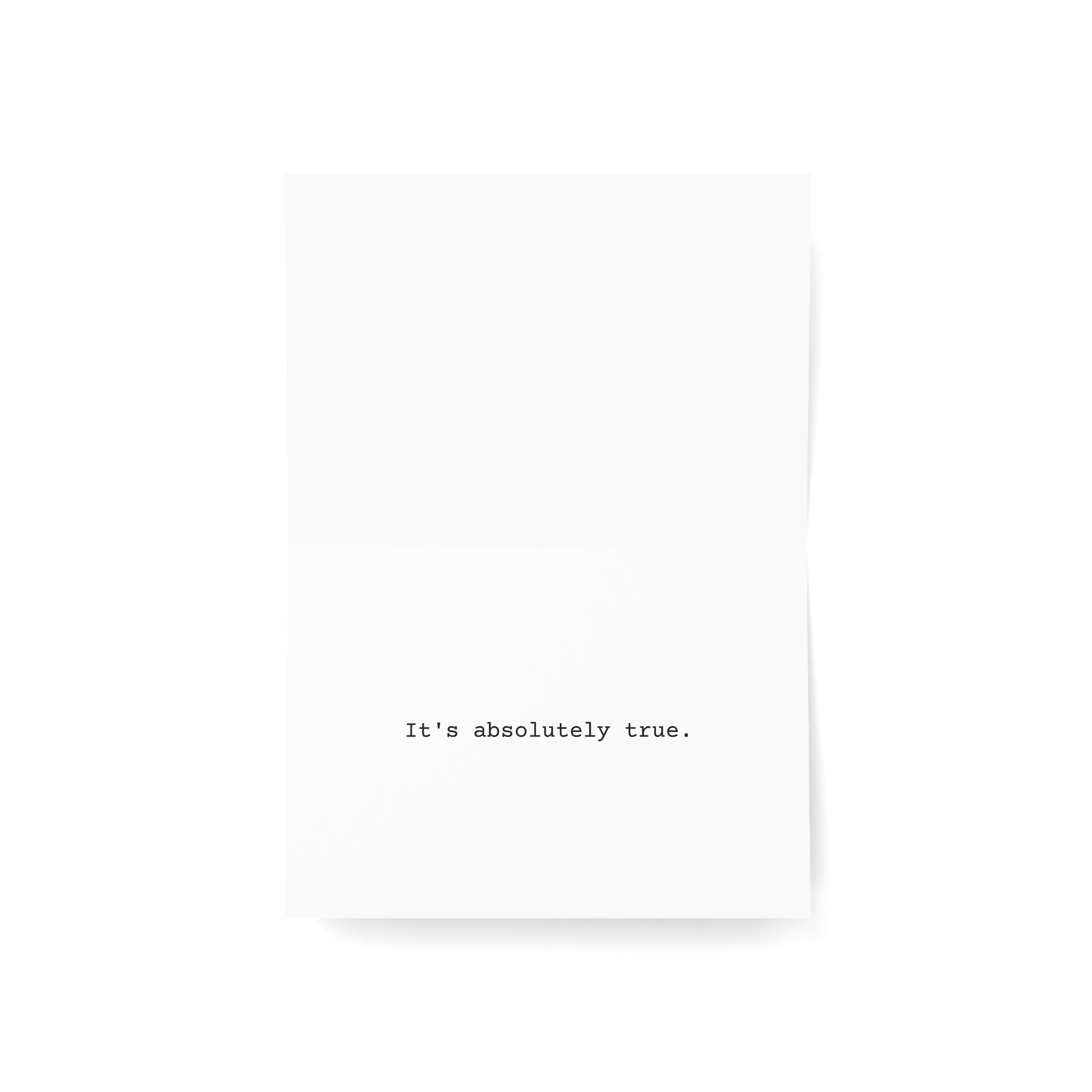 Printify Paper products "Affirmation Bear" Greeting Cards (1, 10, 30, and 50 pcs)