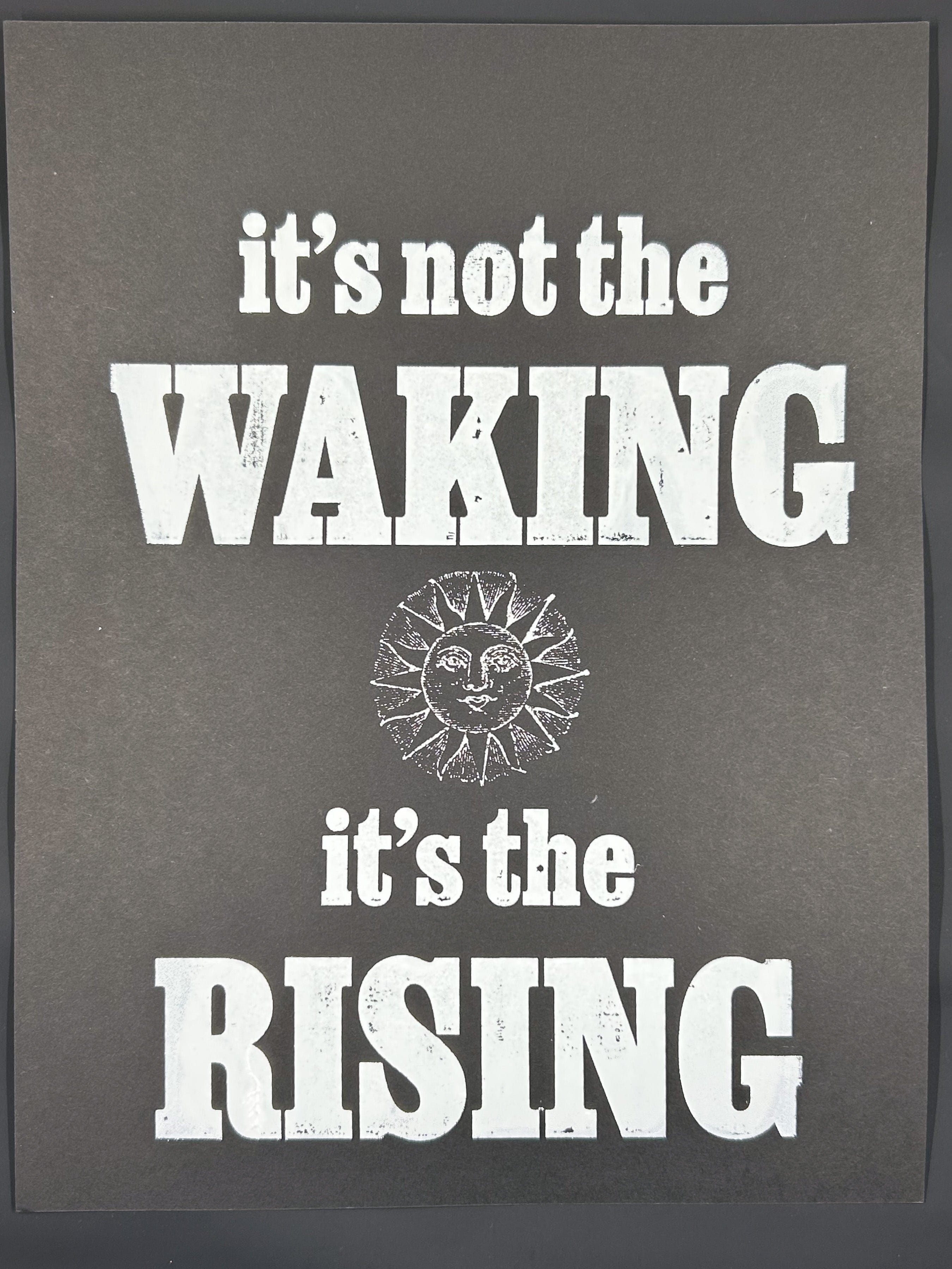 Sarah Louise Windisch | Printmaker Black and White "It's Not the Waking" – Monoprint & Screen Print