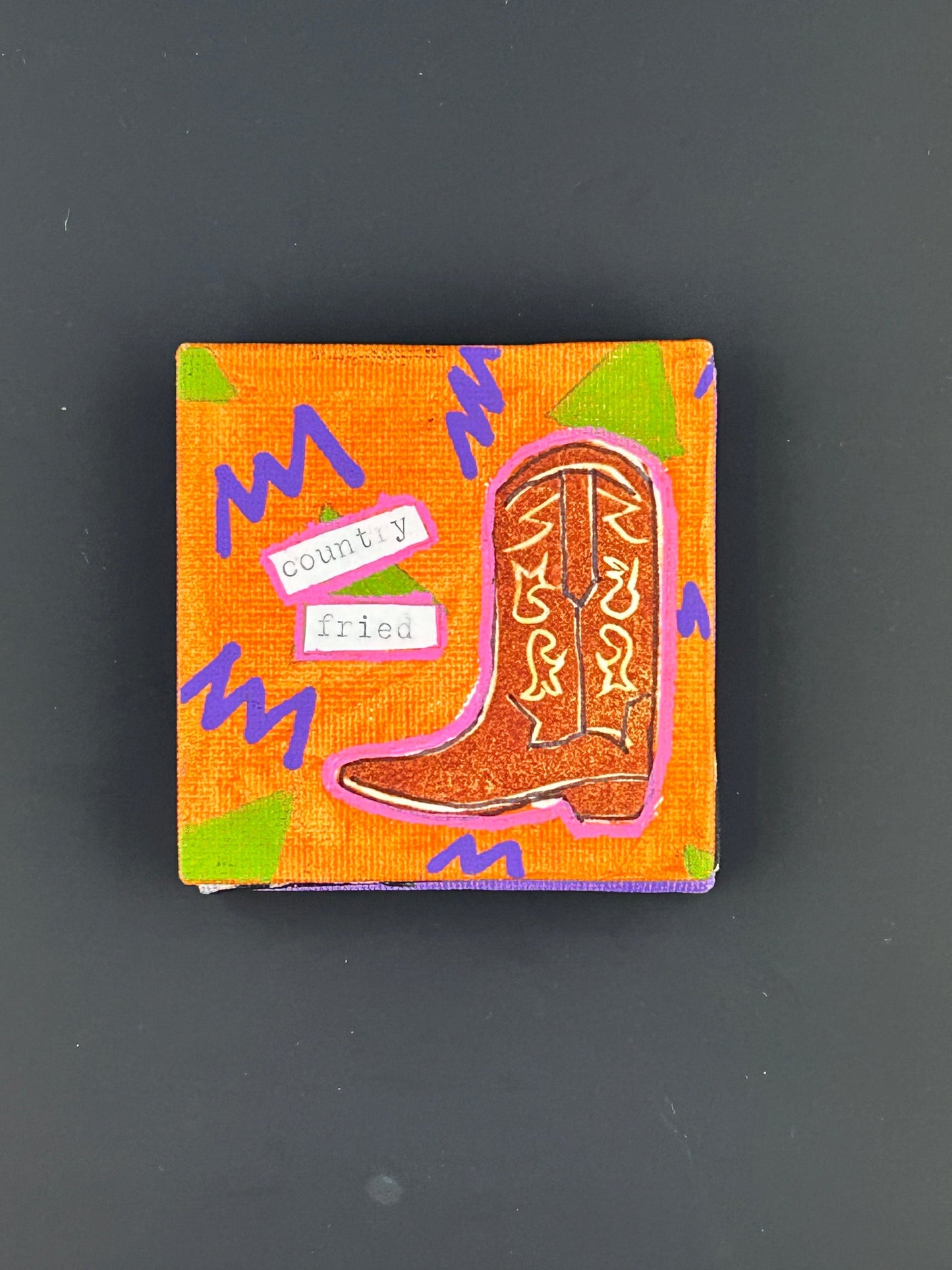 Sarah Louise Windisch | Printmaker Magnet Country Fried - Orange Wild West Magnets