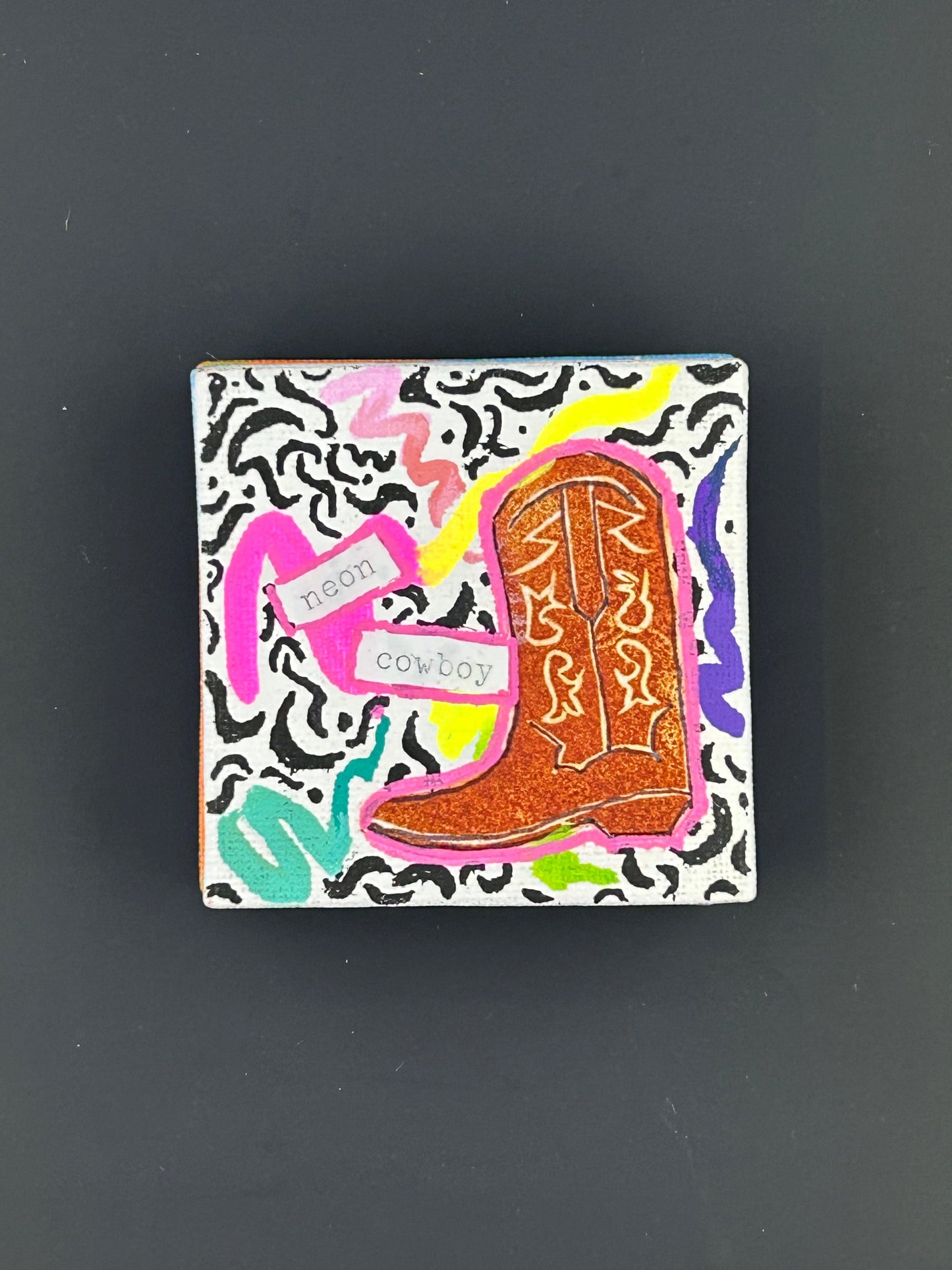 Sarah Louise Windisch | Printmaker Magnet Neon Cowboy - Multi Wild West Magnets