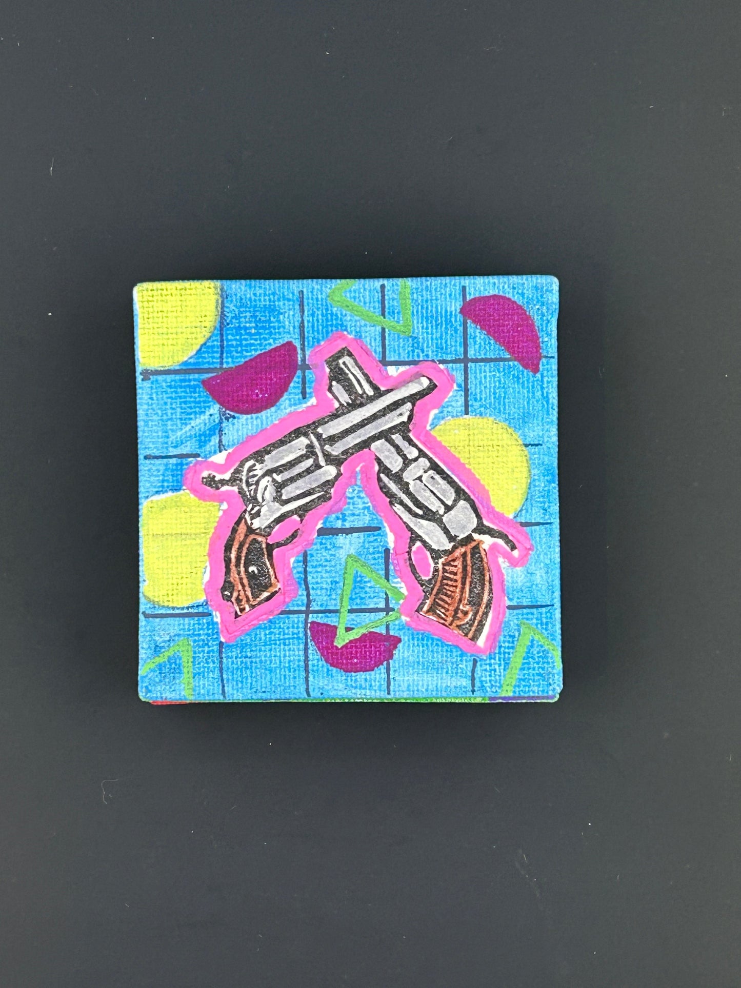 Sarah Louise Windisch | Printmaker Magnet Six Shooters - Blue Wild West Magnets