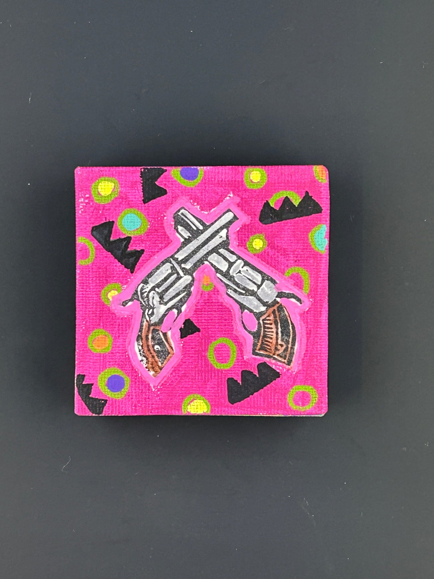 Sarah Louise Windisch | Printmaker Magnet Six Shooters - Pink Wild West Magnets