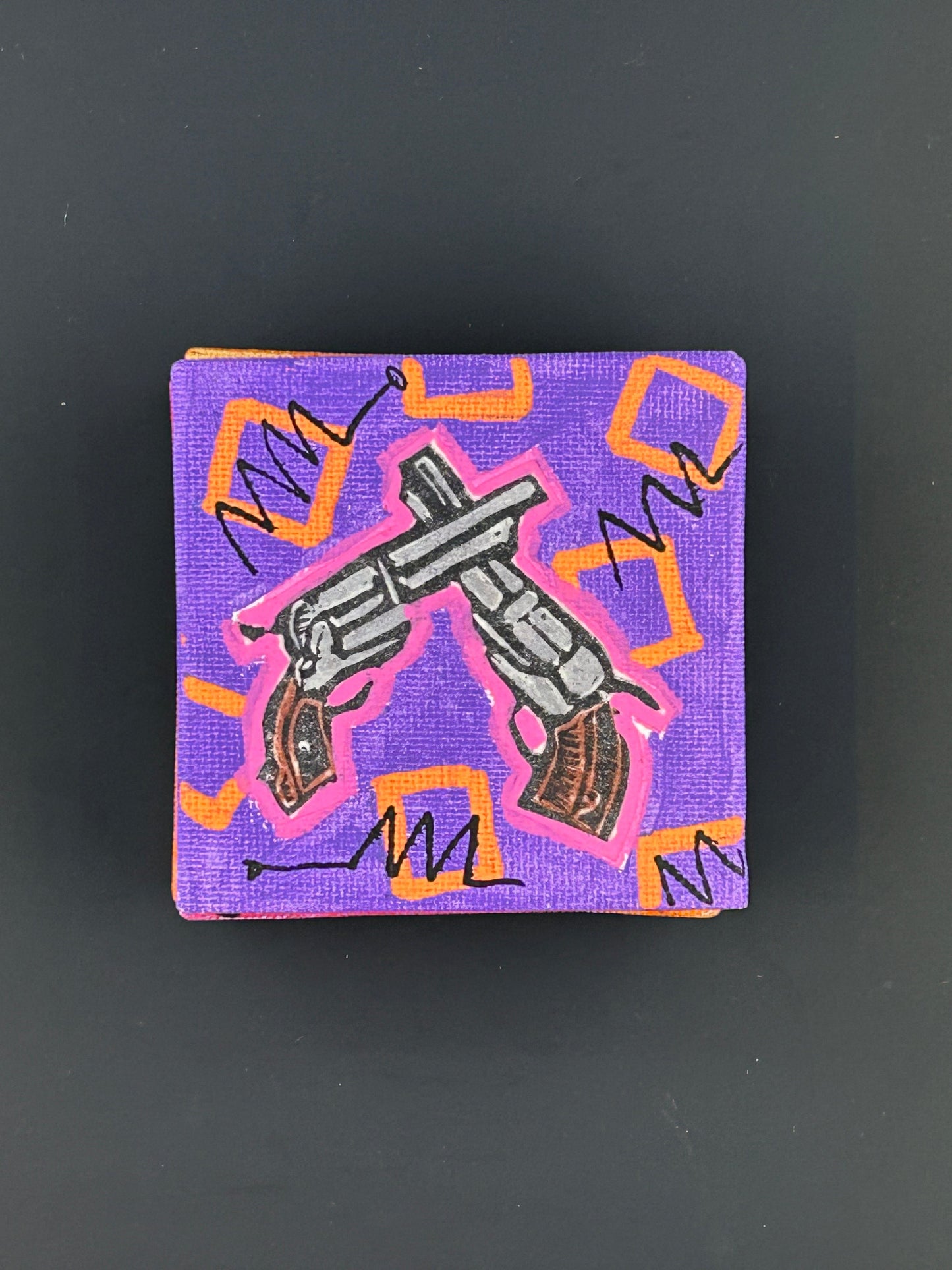 Sarah Louise Windisch | Printmaker Magnet Six Shooters - Purple Wild West Magnets