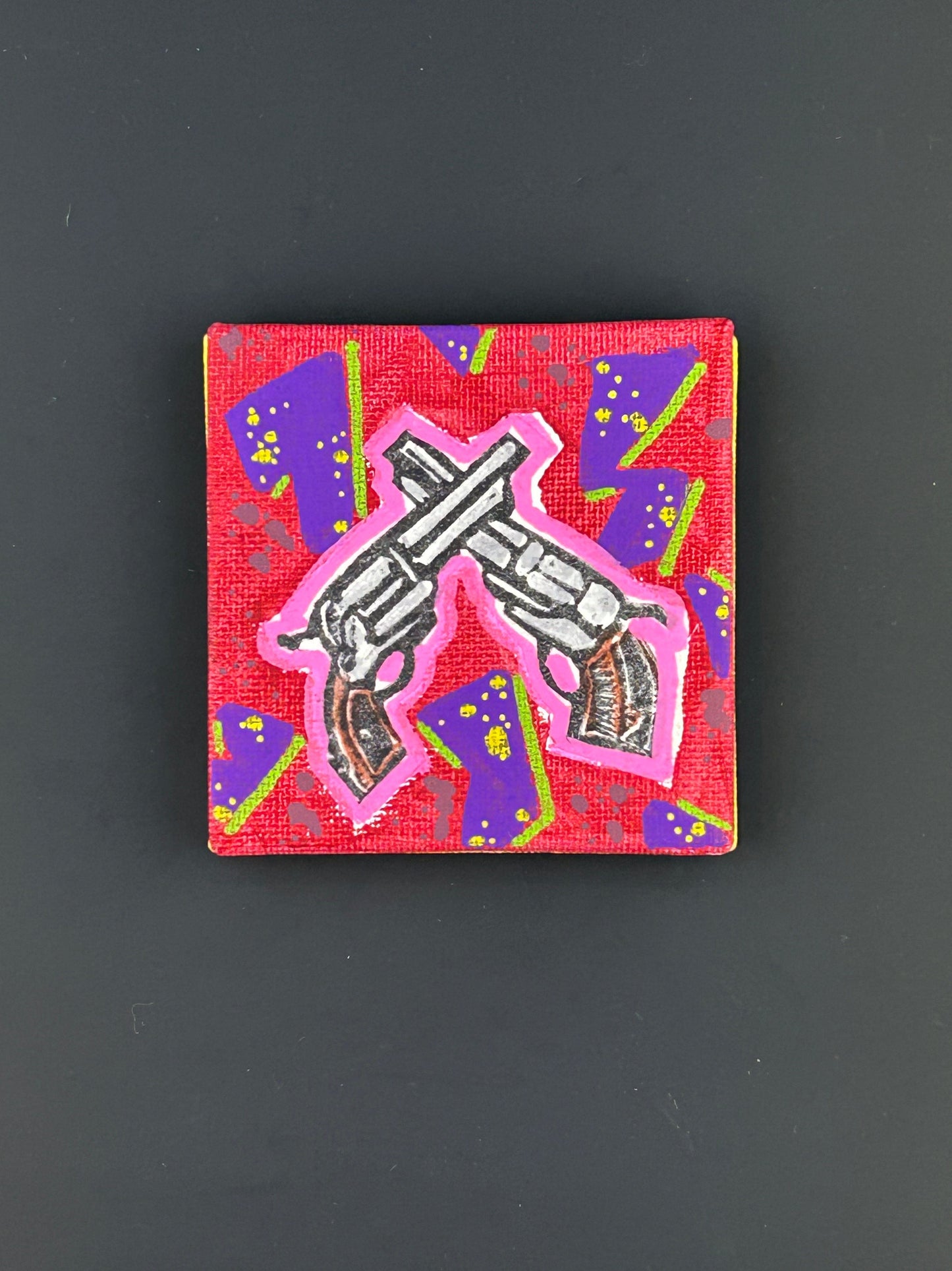 Sarah Louise Windisch | Printmaker Magnet Six Shooters - Red Wild West Magnets