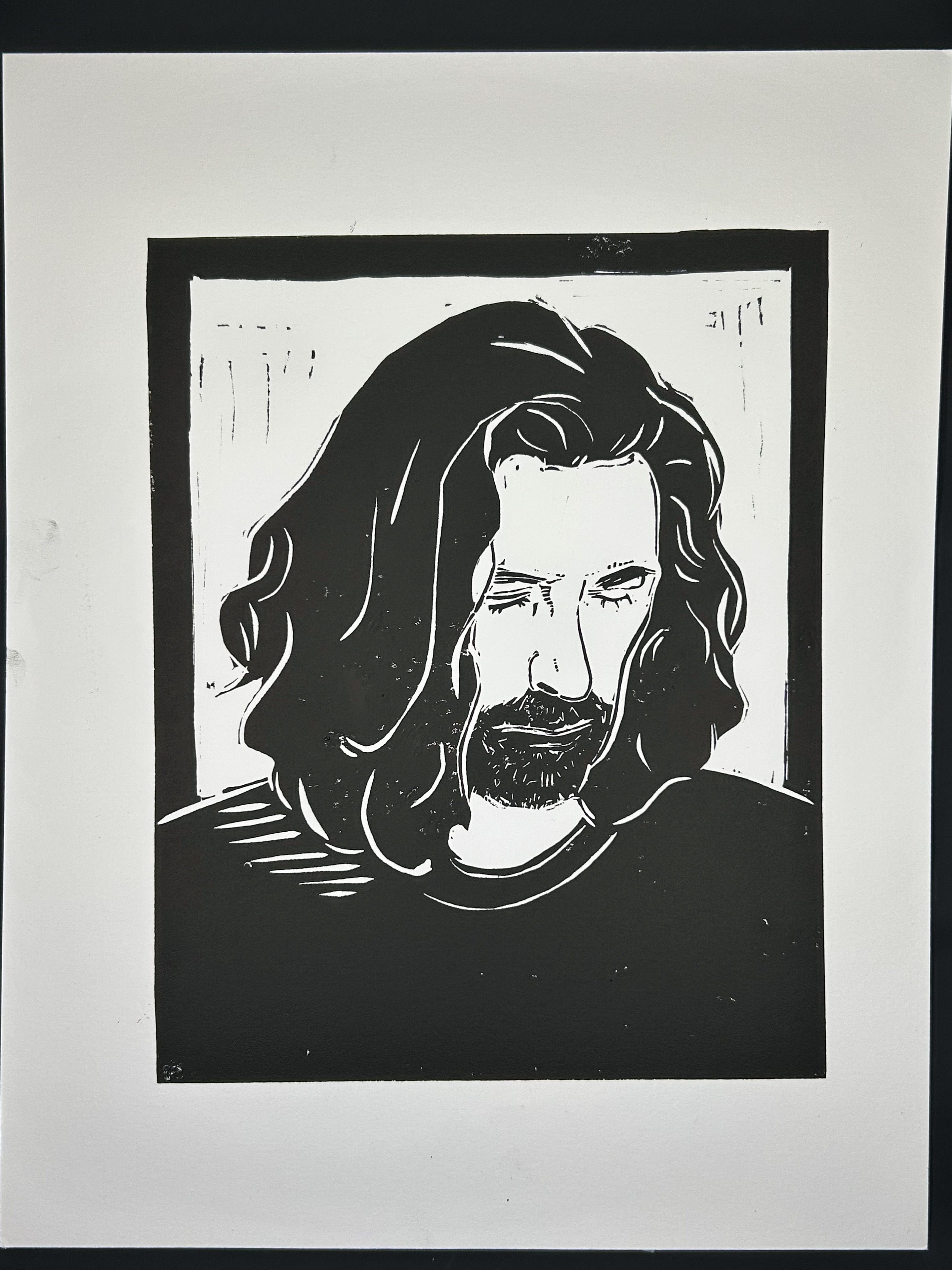 Sarah Louise Windisch | Printmaker "Portrait" – Linocut Print