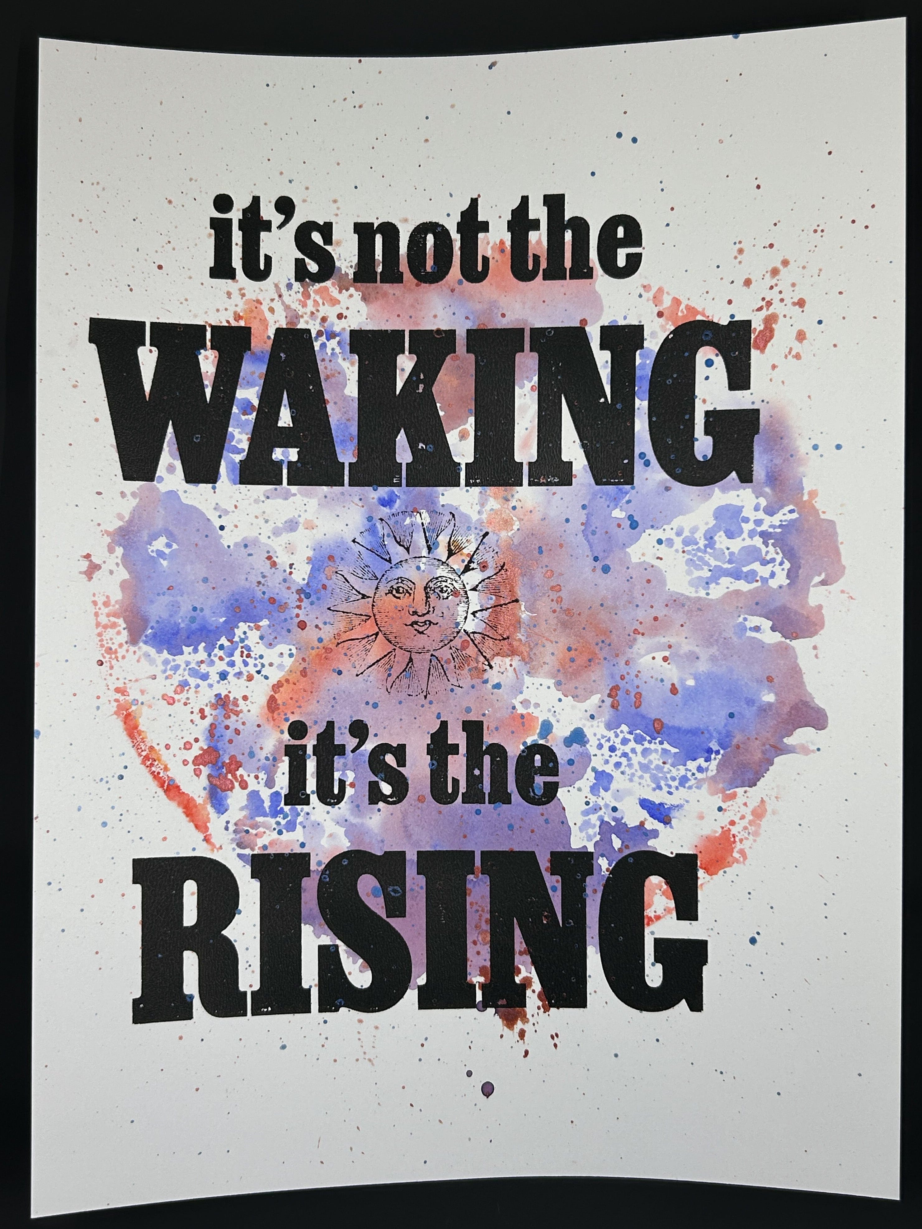 Sarah Louise Windisch | Printmaker Red + Blue "It's Not the Waking" – Monoprint & Screen Print