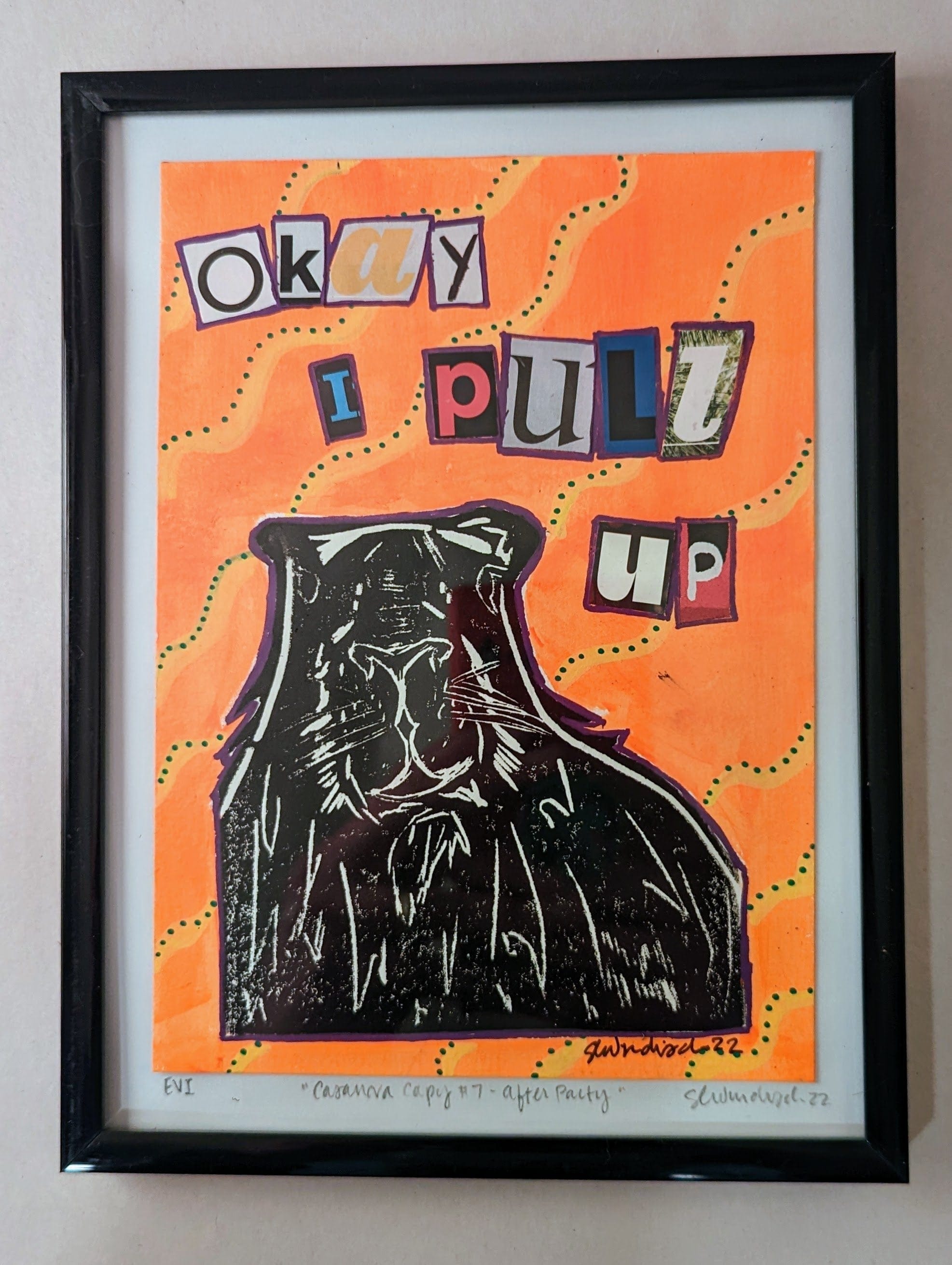 Sarah Louise Windisch | Printmaker Original Artwork Casanova Capy #7 - After Party Original Artwork - Angry Animals Series