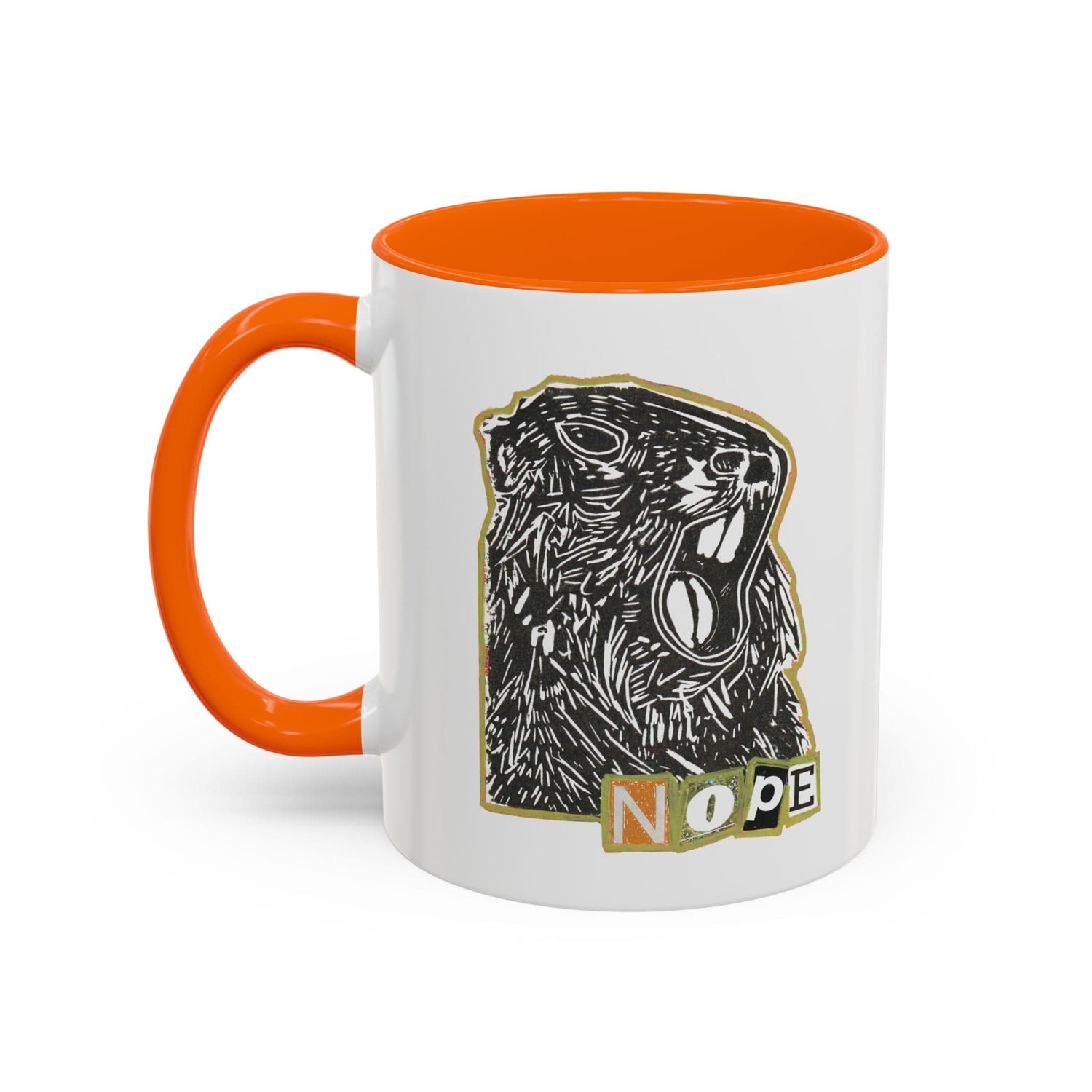 Printify Mug 11oz / Orange Nope Marmot Mug