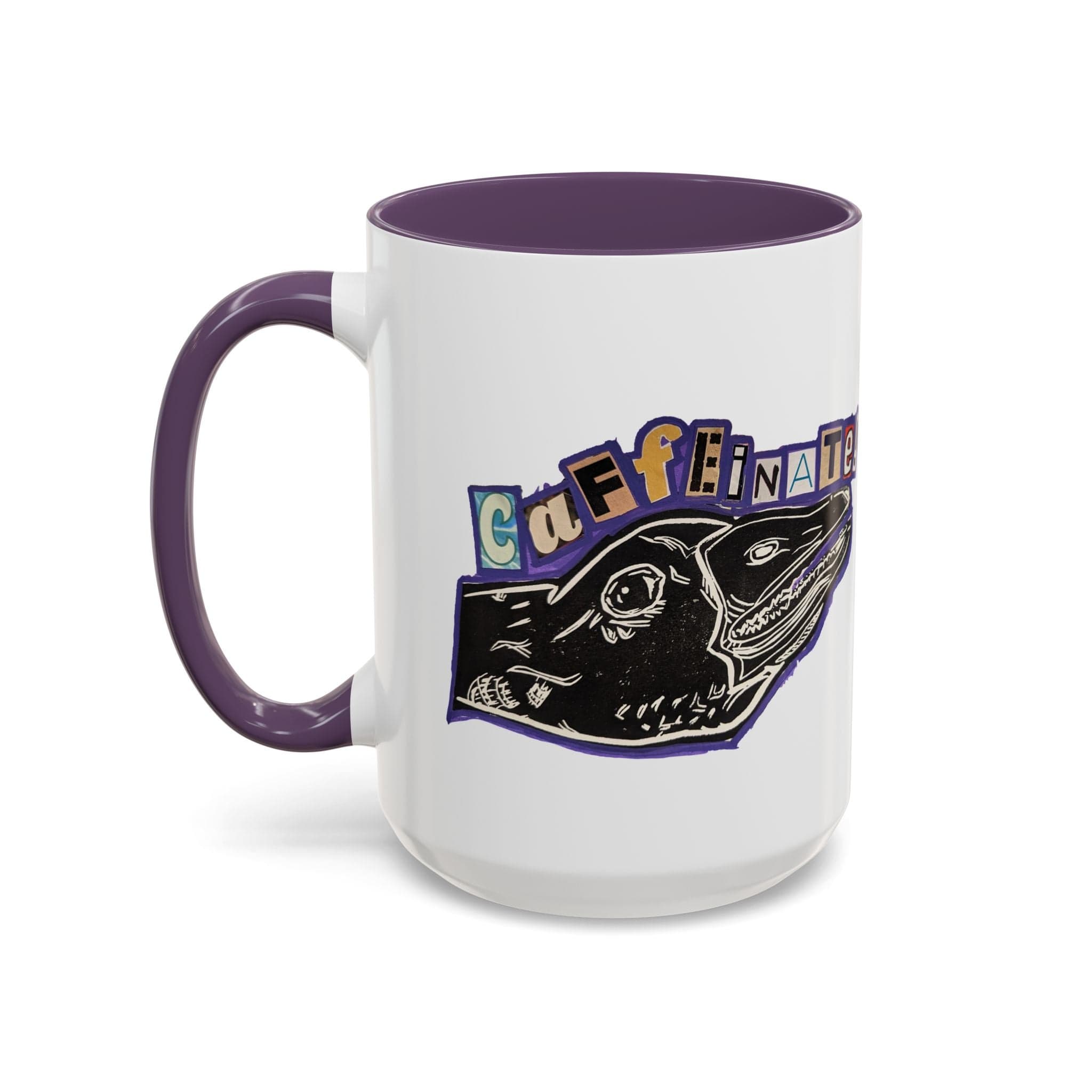 Printify Mug 15oz / Purple Caffeinate Goose Mug
