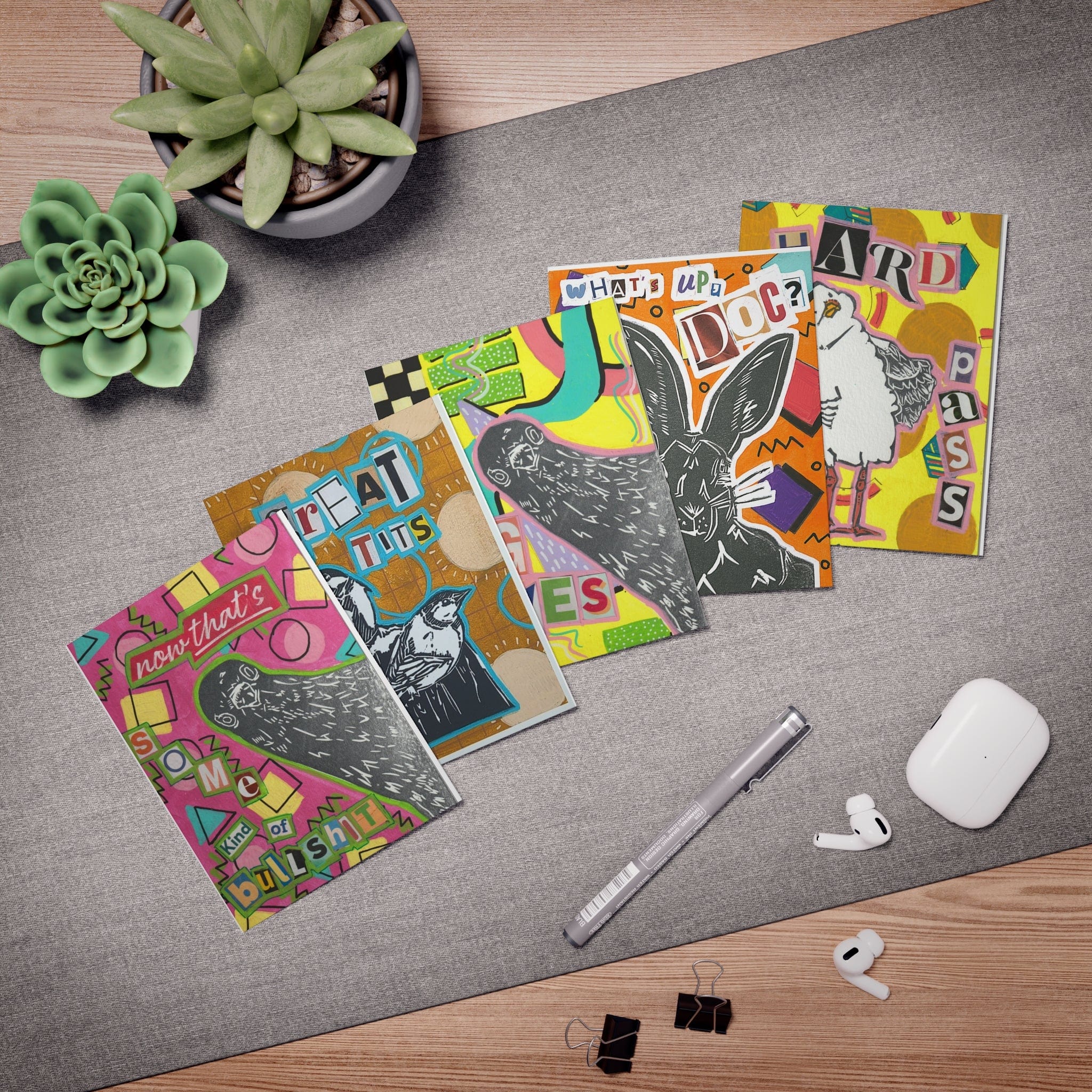 Printify Paper products 4.25" x 5.5" (Vertical) / Uncoated The Salty/Sweet Sampler – 5 Card Set
