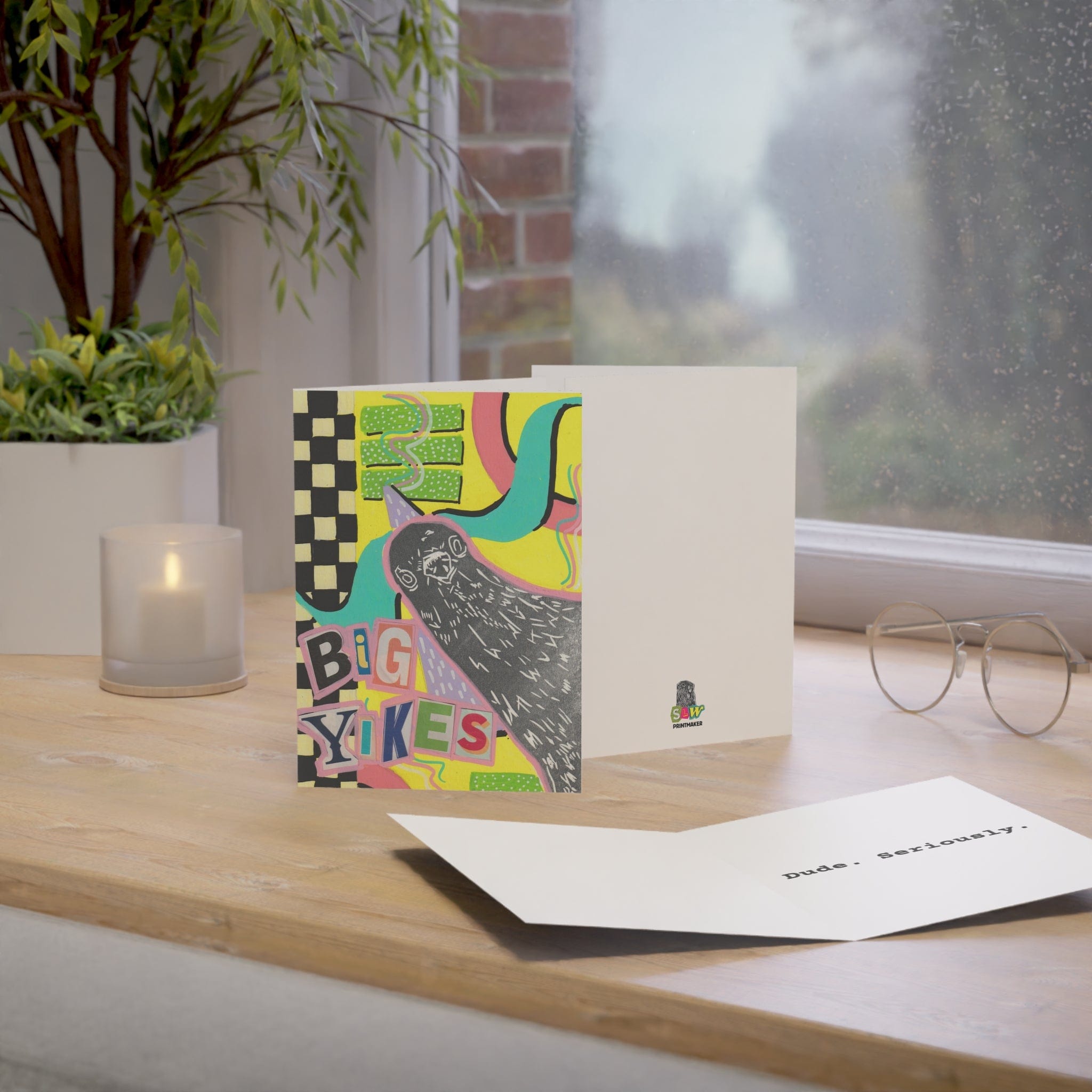 Printify Paper products "Big Yikes" Greeting Cards (1, 10, 30, and 50pcs)