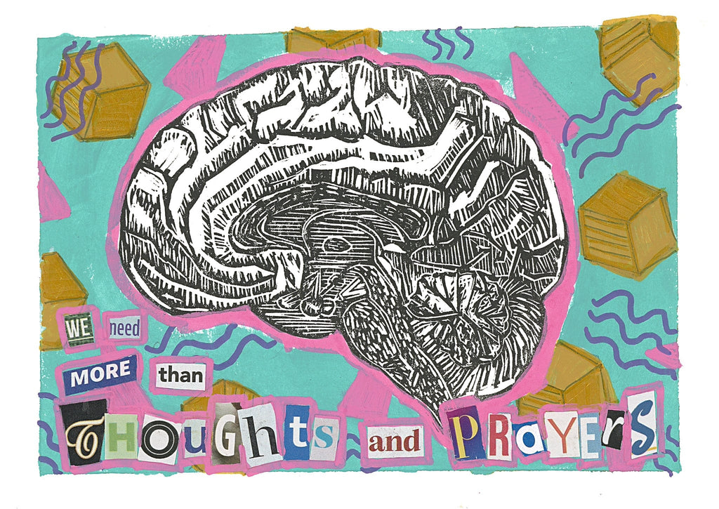 Sarah Louise Windisch | Printmaker art print Thoughts and Prayers Art Prints