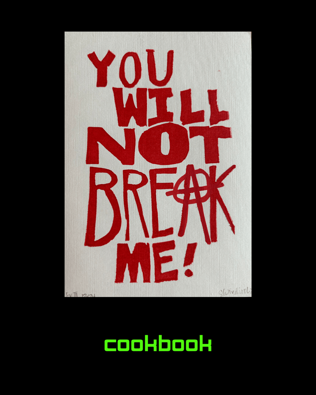 Sarah Louise Windisch | Printmaker Cookbook Crawler Art Edition One