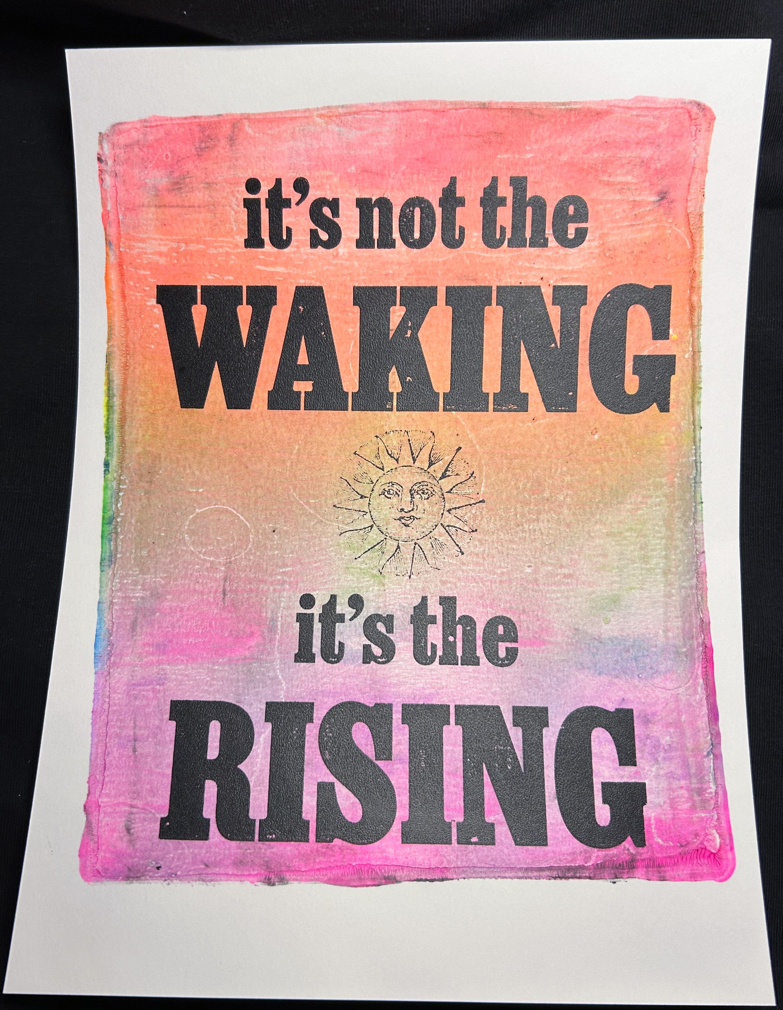 Sarah Louise Windisch | Printmaker Dawn "It's Not the Waking" – Monoprint & Screen Print