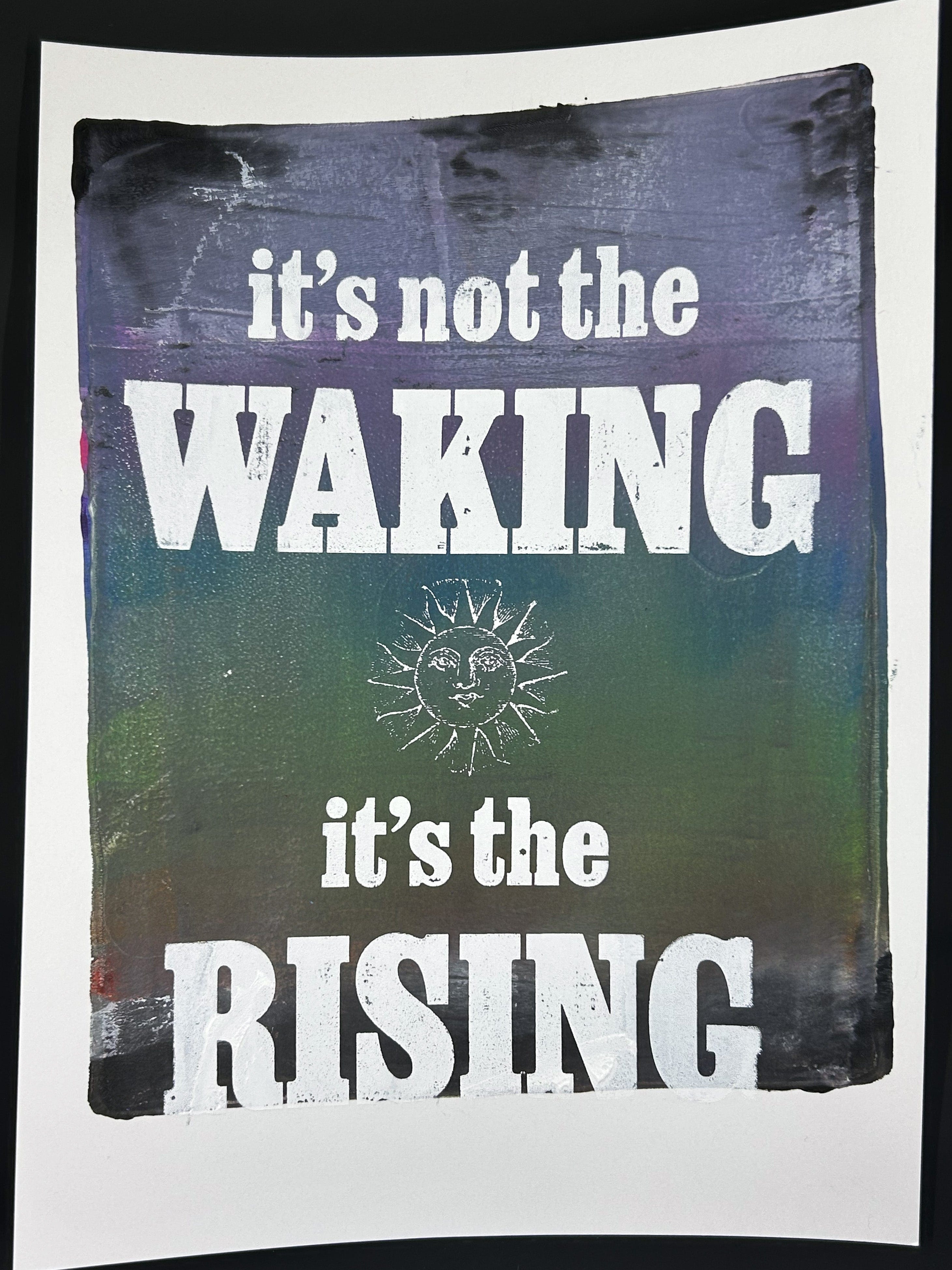 Sarah Louise Windisch | Printmaker Dusk "It's Not the Waking" – Monoprint & Screen Print