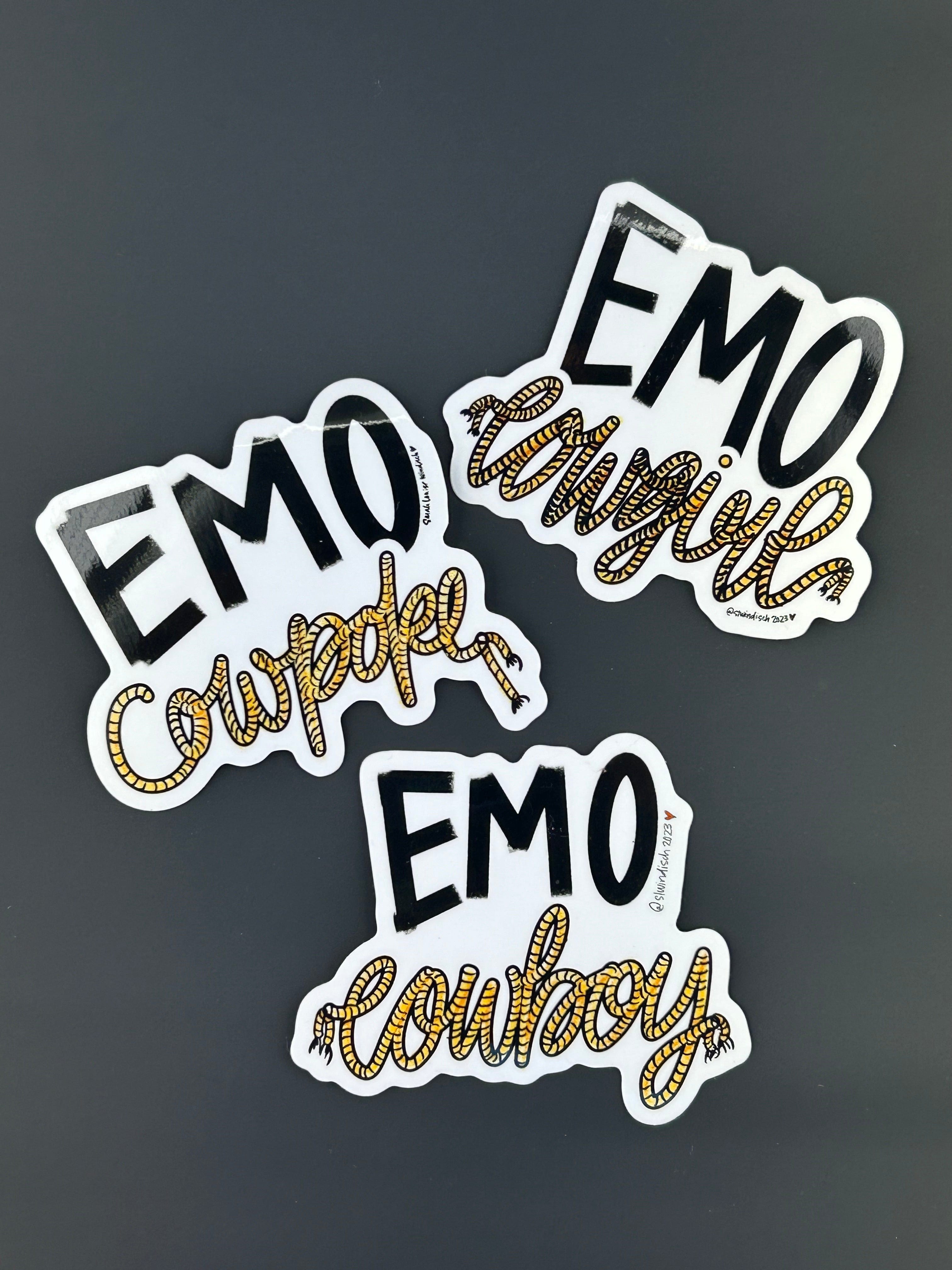 Sarah Louise Windisch | Printmaker Emo Cowfolk Stickers