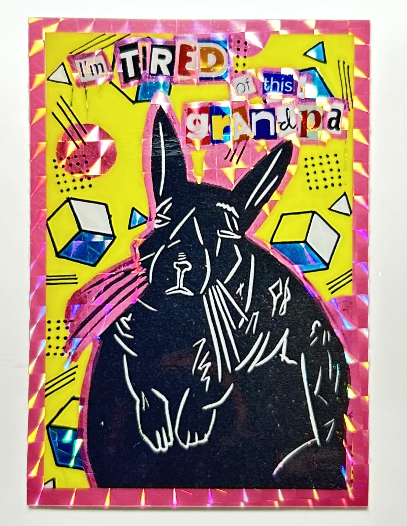 Sarah Louise Windisch | Printmaker "I'm Tired of This, Grandpa" Glitter Sticker