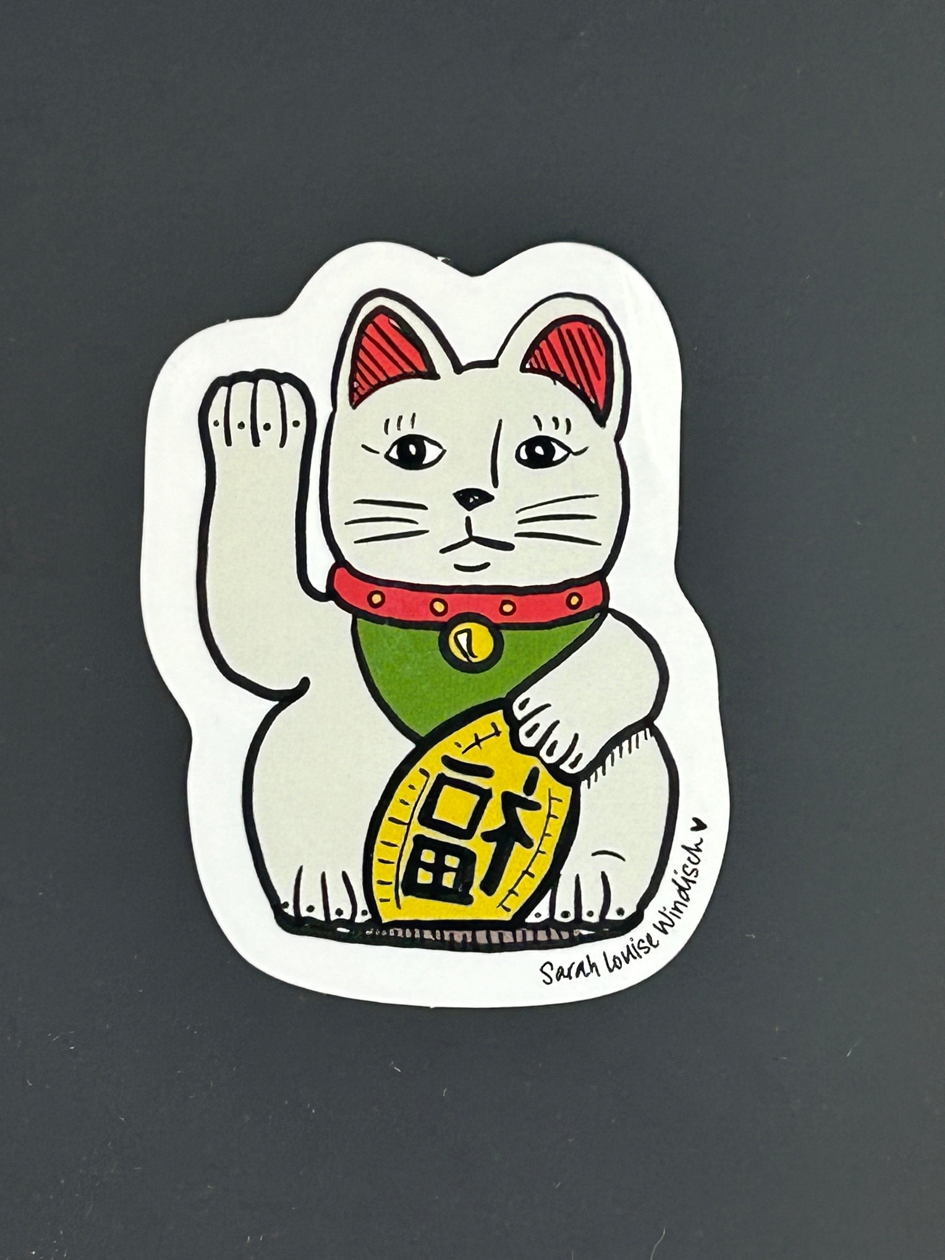 Sarah Louise Windisch | Printmaker Lucky Cat Stickers
