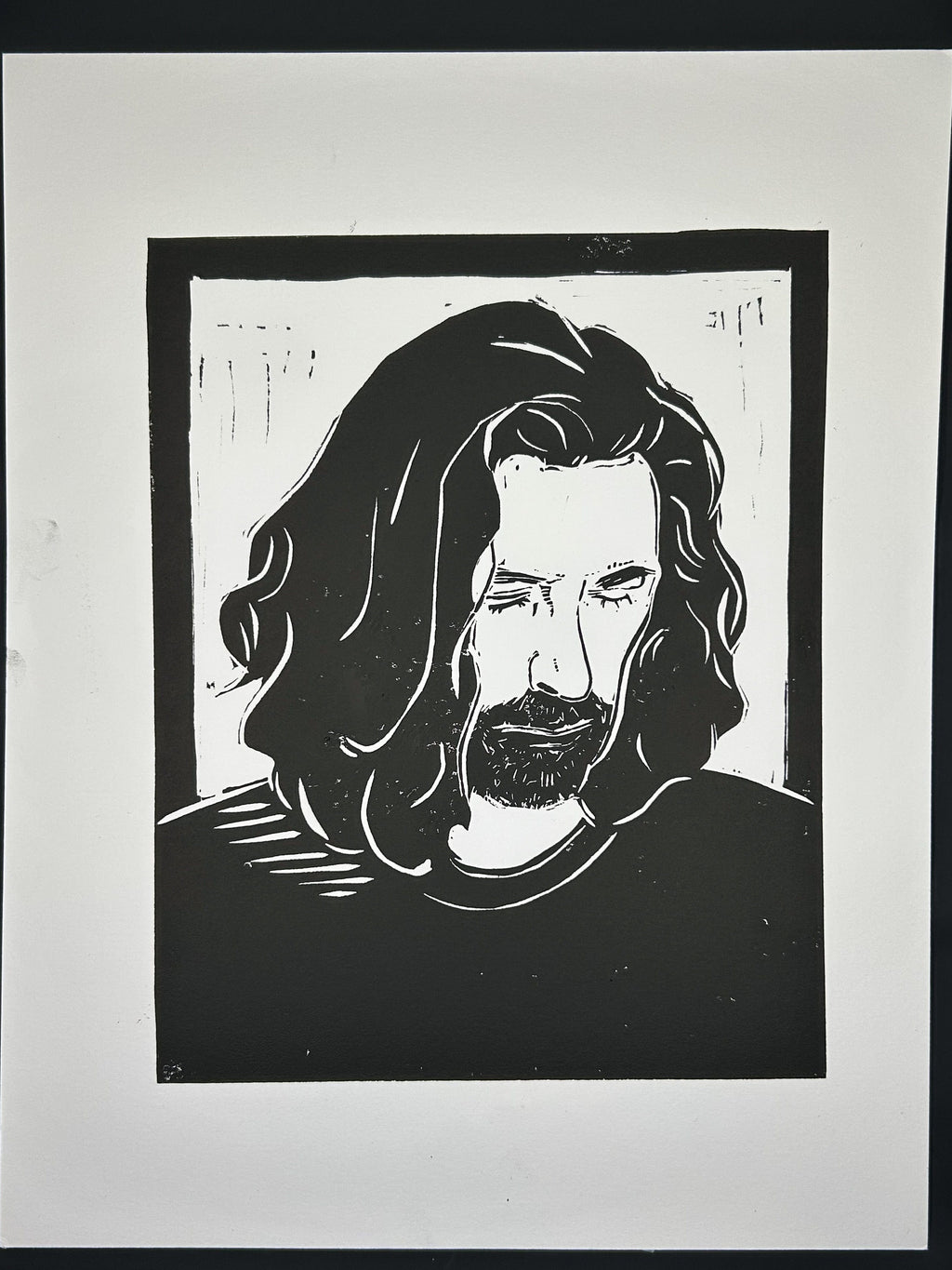 Sarah Louise Windisch | Printmaker "Portrait" – Linocut Print