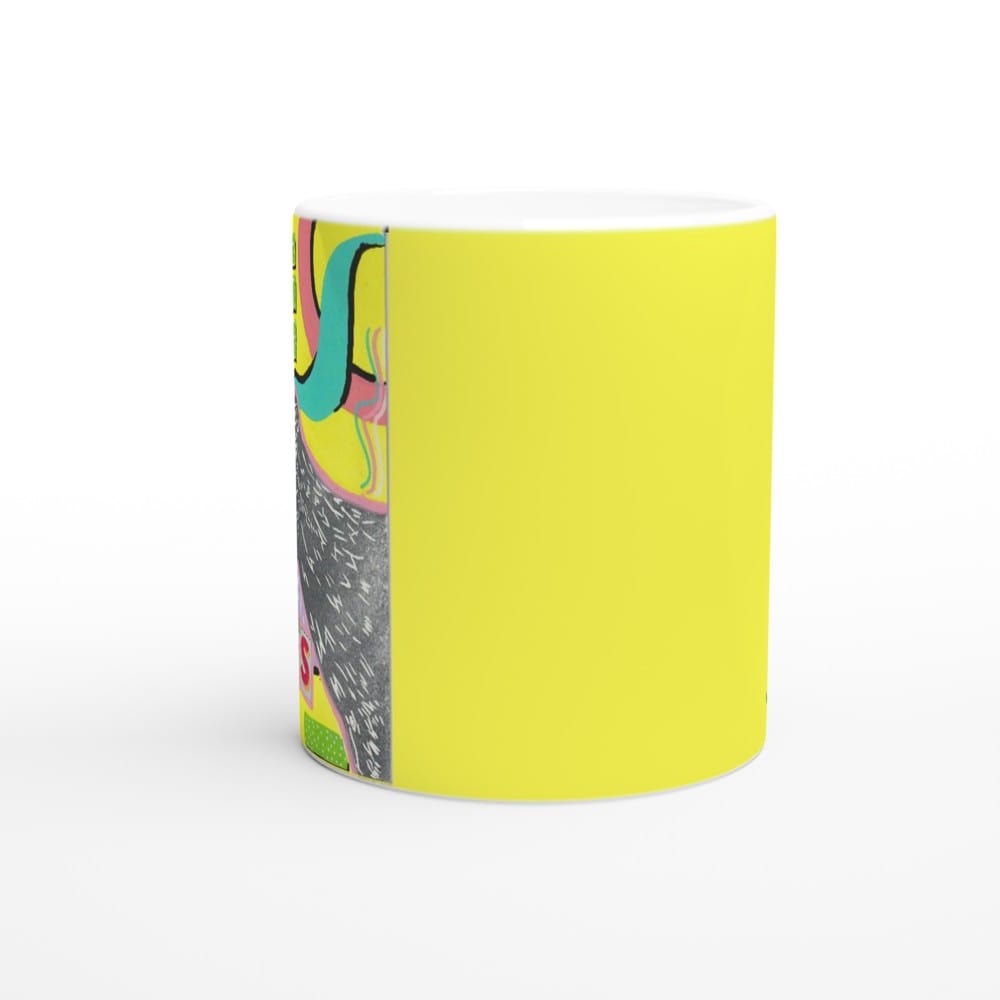 Sarah Louise Windisch | Printmaker Print Material 11oz Ceramic Mug Big Yikes Pigeon