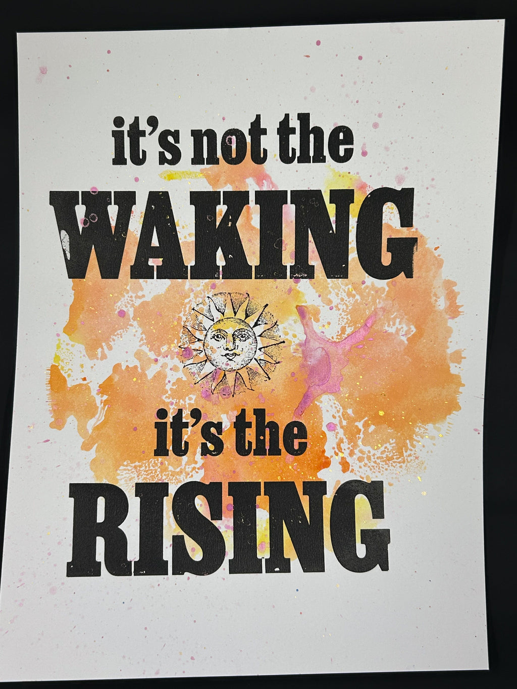 Sarah Louise Windisch | Printmaker Sunrise "It's Not the Waking" – Monoprint & Screen Print