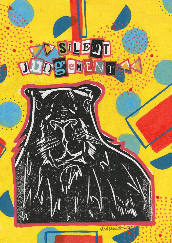 Sarah Louise Windisch | Printmaker Original Artwork Casanova Capy #6 - Judgement Original Artwork - Angry Animals Series