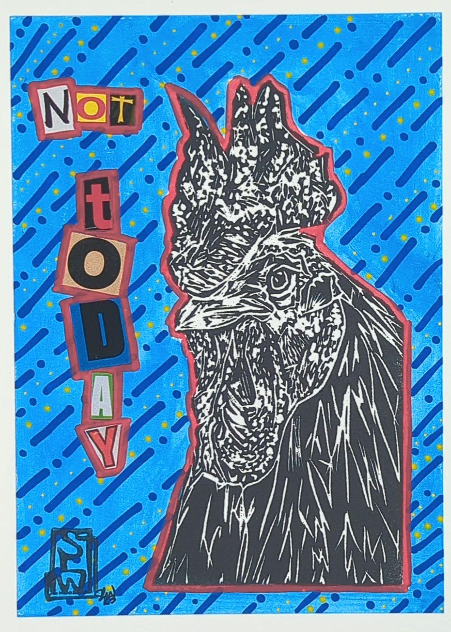 Sarah Louise Windisch | Printmaker Original Artwork Curmudgeon Original Artwork - Angry Animals Series