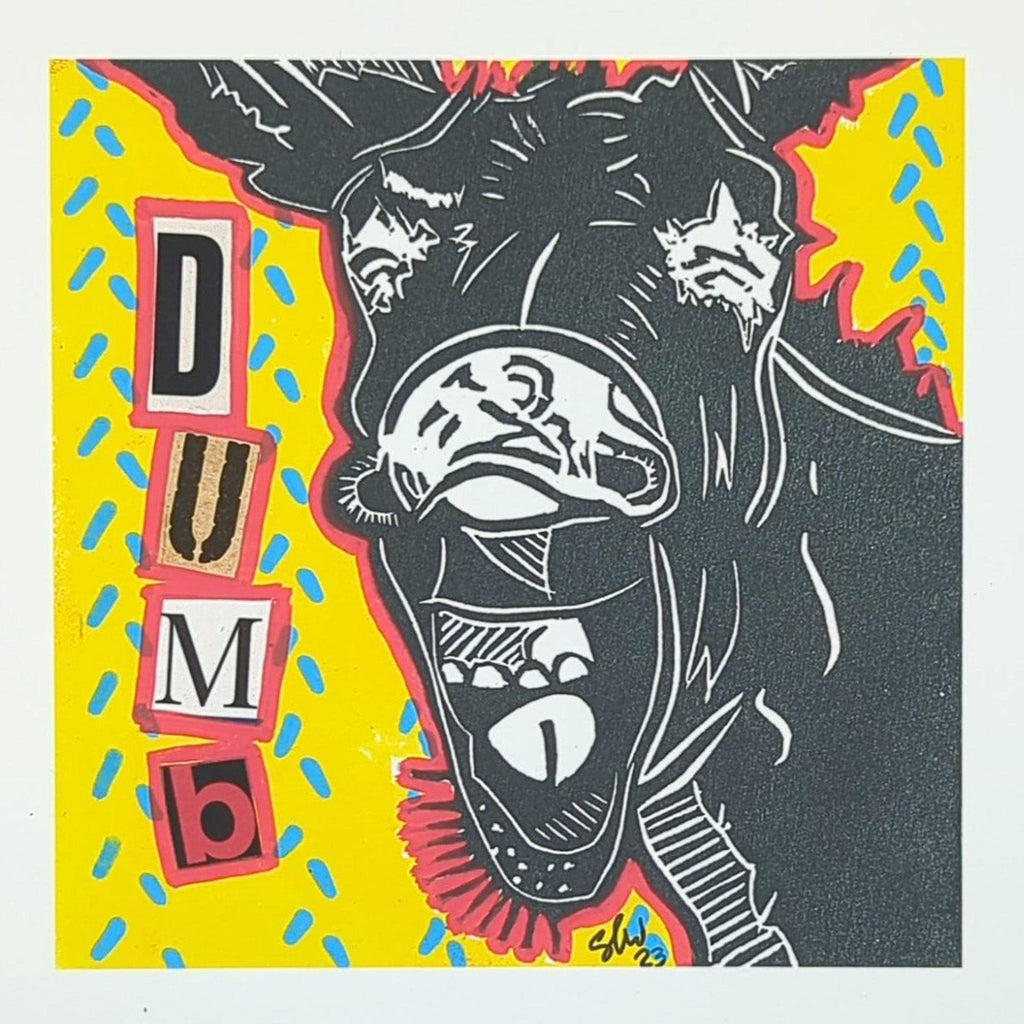 Sarah Louise Windisch | Printmaker Original Artwork Dumb Ass Original Artwork - Angry Animals Series