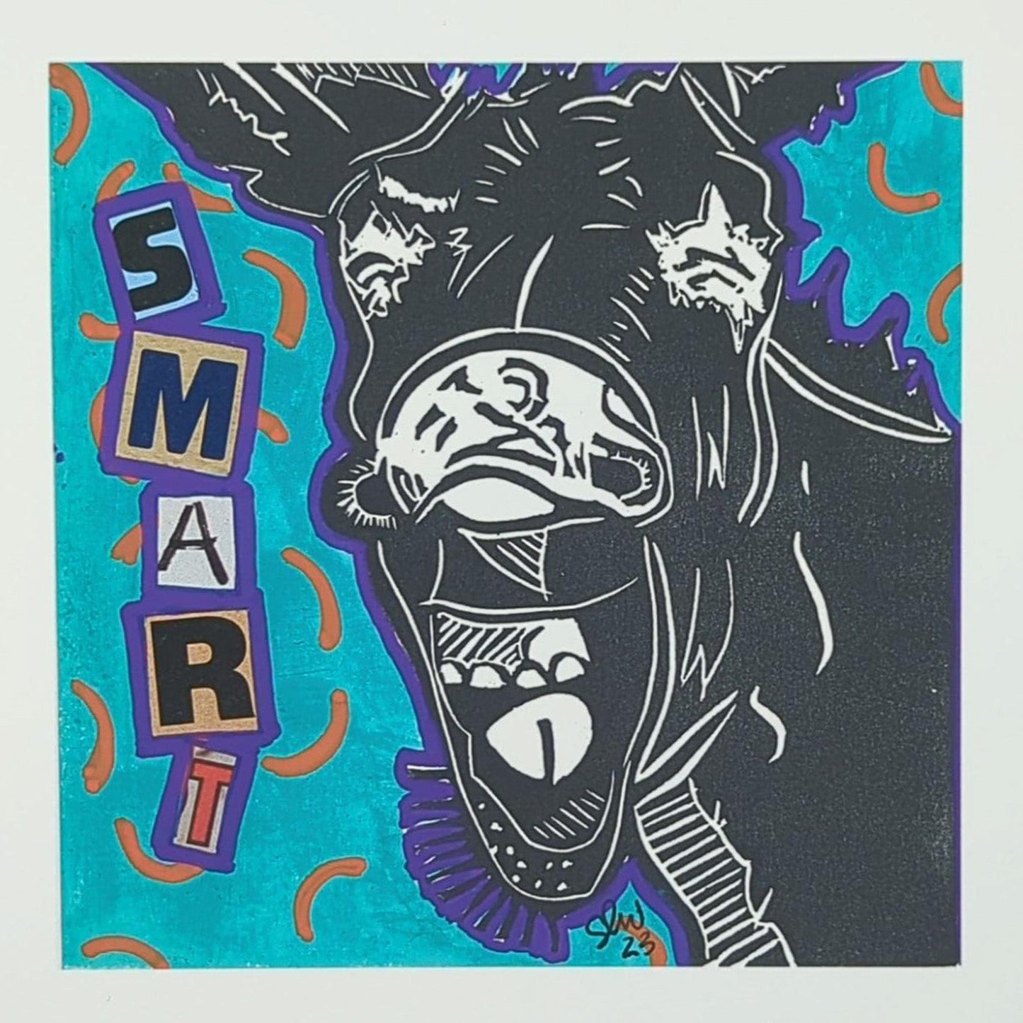 Sarah Louise Windisch | Printmaker Original Artwork Smart Ass Original Artwork - Angry Animals Series